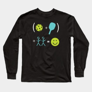 Happy Pickleball Equation Long Sleeve T-Shirt